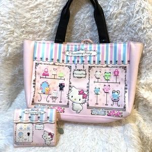Charming kitty tote with wallet